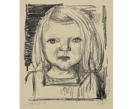 Dix, OttoGera, 1891 - Singen, 1969Blattgröße: 49 x 36,5 cm, R."Kind II (Tochter Bienert, Blick auf den Betrachter gerichtet)"