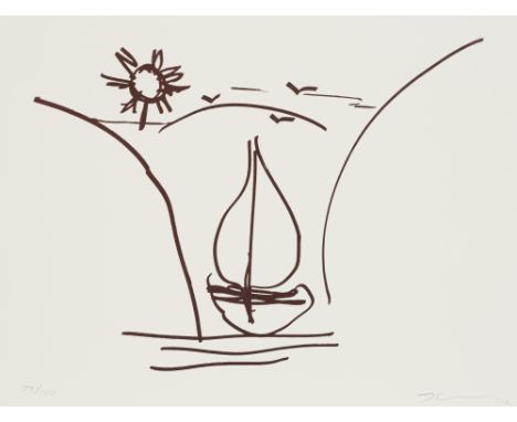 Koons, JeffYork/Pennsylvania, 195535 x 45,5 cm, R."Ohne Titel (antiquity drawing)", 2012. Lithografie mit Serigraphie auf Büt