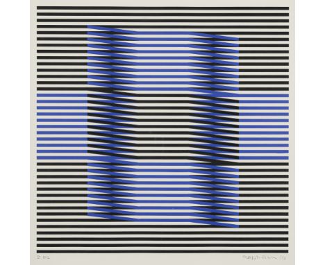 Cruz-Diez, CarlosCaracas, 1923 - Paris, 201939,5 x 39,5 cm, R.Composition cinétique, 1973. Farbserigraphie auf festem Papier.