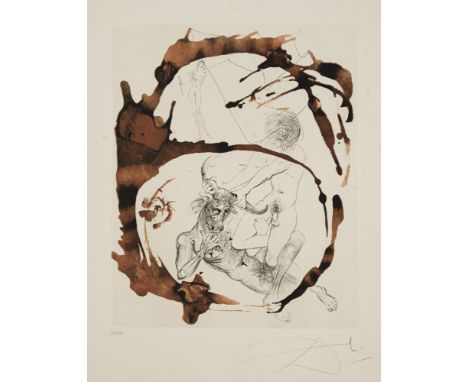 Dalí, SalvadorFigueras, 1904 - Cadaques, 1989Blattgröße: 76 x 56,5 cm; 49,5 x 39,5 cm, o. R."Theseus", 1963 - 1965. Farbradie