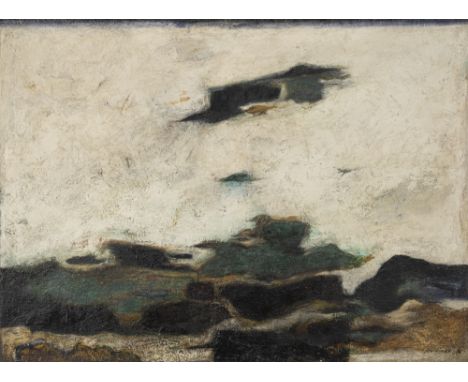Schreiner, HansBad Friedrichshall, 1930 - 201860 x 80 cm, R.Landschaft, 1966. Öl auf Leinwand. In Öl unten rechts signiert un