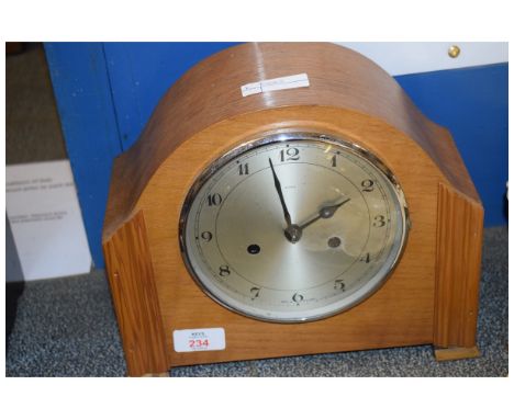 OAK FRAMED ENFIELD MANTEL CLOCK 