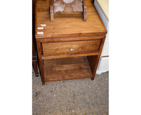 EASTERN HARDWOOD SINGLE DRAWER BEDSIDE CUPBOARD WITH OPEN SHELF 