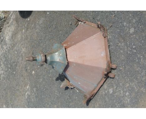 ANTIQUE/ ARCHITECTURAL - An antique Copper Gas Light top for restoration.