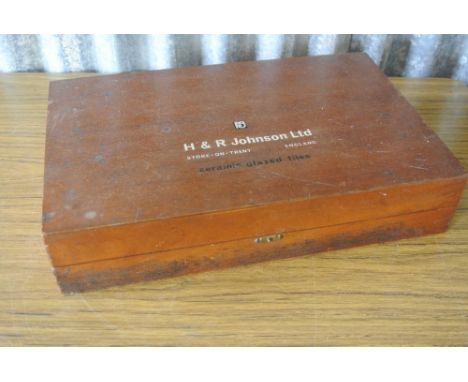 SALESMAN SAMPLE - A fantastic salesman sample set for H&R Johnson Ltd - Stoke on Trent, containing 190 ceramic glazed tiles i
