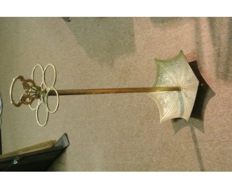 ANTIQUE/ COLLECTABLE - A novelty brass Umbrella/ Stick stand in the form of an open umbella. Measures XXcm