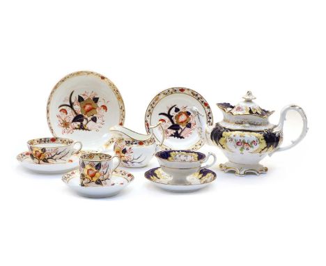 A Bloor Derby part Imari teaset, and another part teaset, pattern no. 2/9045, with teapot and coverCondition report: Bloor - 