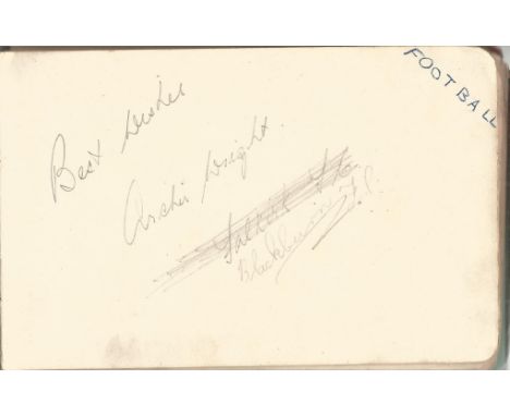 1950s Autograph album Sport and TV celebrities, approx 50 including Celtic and Rangers footballers Boxer Don Cockell, Archie 