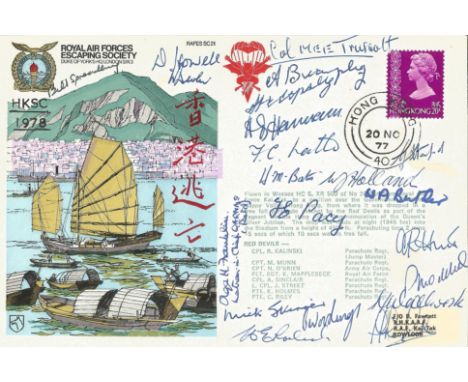 33 POW s signed special RAFES SC21aA2 cover Escape from Hong Kong. Signatures include D Howell, W Devlin, Col M E E Truscott,