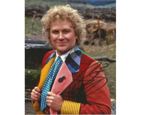 Colin Baker Dr. Who hand signed 10 x 8 inch photo. This beautiful hand signed photo depicts Colin Baker as the 6th Doctor in 