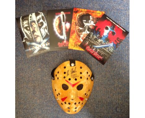 Kane Hodder Friday 13th hand-signed Jason Voorhees mask. Hand-Signed by Kane Hodder, who played Jason Voorhees in 4 of the Fr