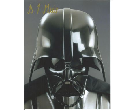 Brian Muir Darth Vader Sculptor Star Wars hand signed 10 x 8 inch photo. This beautiful hand-signed photo is signed by Brian 