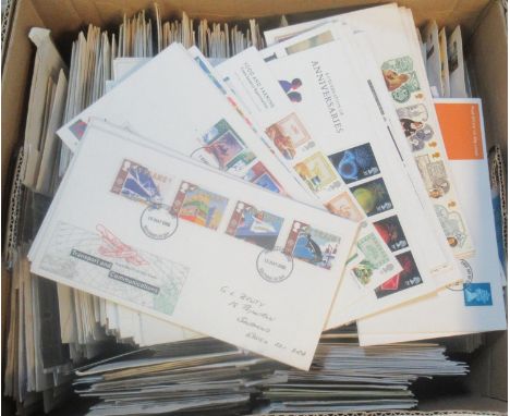 Great Britain large box of stamps First Day Covers and commemorative covers 100's.   (B.P. 21% + VAT) 