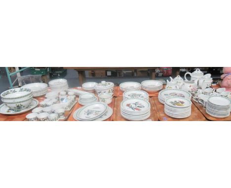 Ten trays of Portmeirion dinnerware etc. comprising: 'Botanic Garden' dinner plates, side plates, tea plates, oval platters, 