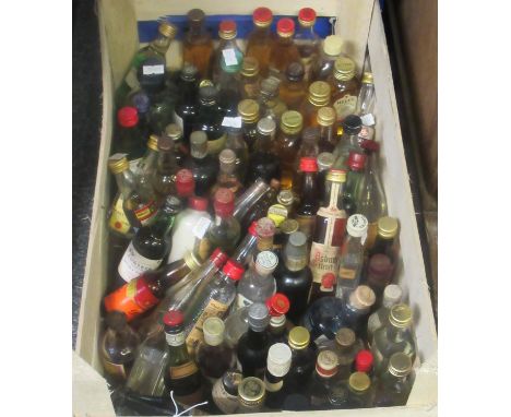 Box of alcohol miniatures, various, to include: finest vintage character port from Portugal, asbach uralt, Cabo Wabo tequila,