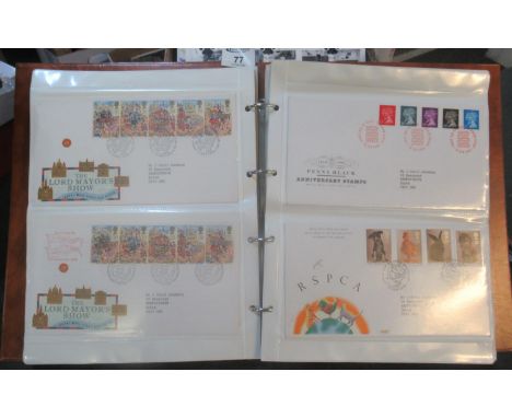 Great Britain collection of stamp first day covers in album and small box. 1978 to 2000s.(B.P. 21% + VAT) 