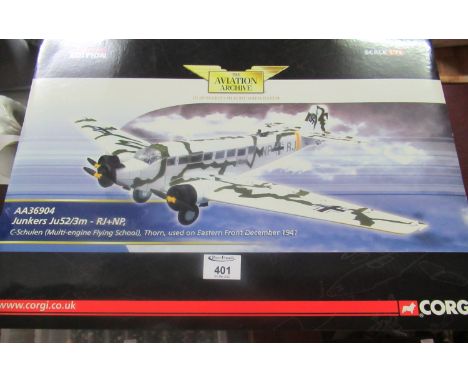 Corgi The Aviation Archive 1/72 scale model of a Junkers Plane in original box.(B.P. 21% + VAT) 