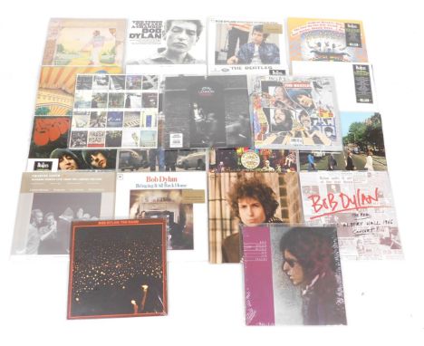 LP records, some of them remastered, including the Beatles, Bob Dylan, Elton John and Wishbone Ash.