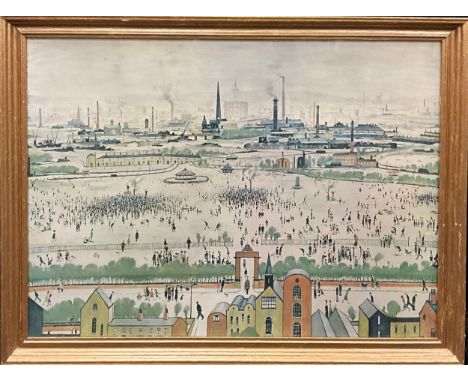 L. S. Lowry, by and after, ‘Sunday Afternoon, 1957’, lithograph, 53cm x 72cm.