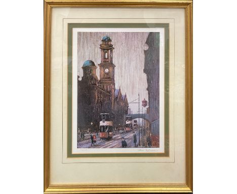 Arthur Delaney (1927-1987), after, Oxford Street, Manchester, signed, limited edition edition number 566/650, signed in penci