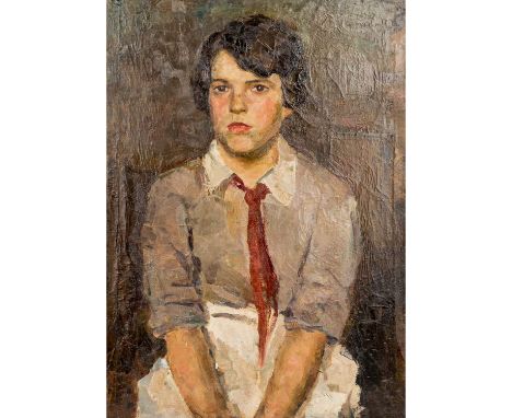   KOLTETZKY oder KOLTEZKIJ, V. (russischer Maler 19./20. Jh.), "Portrait",  u.re. in kyrillischen Lettern signiert, um 1920, 