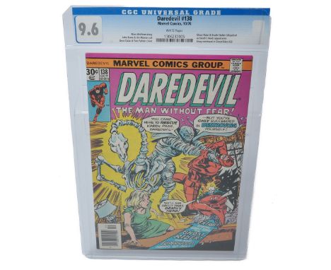 Graded Comic Book Comprising Daredevil #138 - Marvel Comics 10/76 - Mary Wolfman Story, John Bryne &amp; Jim Mooney Art, Gene