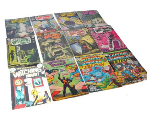 A group of 30 Vintage Comics to include; Superman, it's the Witching Hour, Wonder Woman, plus others as shown. Signs of age r