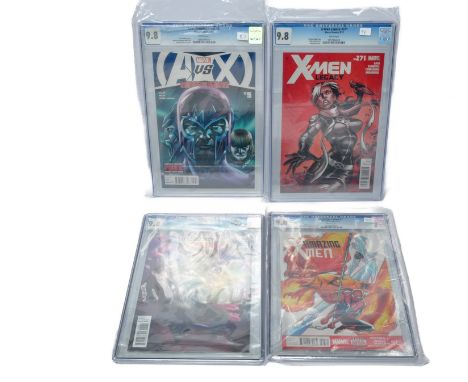 Graded Comic Books comprising of four issues to include; 1)Amazing X-Men #7 - Marvel Comics 7/14 - Kathryn Immonen story - Pa