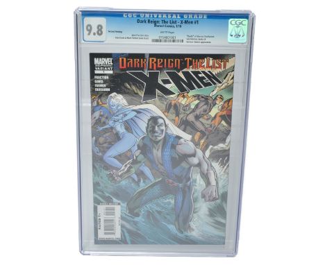 Graded Comic Book Comprising Dark Reign: The List _ X men #1 - Marvel Comics 1/10 - Second Printing - Matt Fraction Story - A
