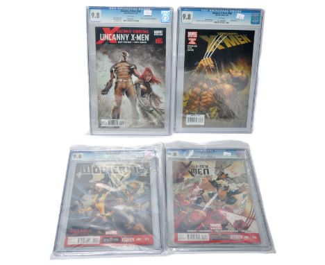 Graded Comic Books comprising of four issues to include; 1) Uncanny X-Men #524 - Marvel Comics 7/10 - Matt Fraction story. Te