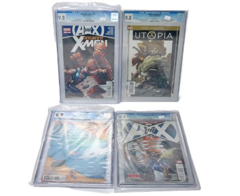 Graded Comic Books comprising of four issues to include; 1) Uncanny X-Men #12 - Marvel Comics 7/12 - Kieron Gillen story. Gre