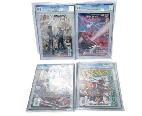 Graded Comic Books comprising of four issues to include; 1) X-Men #100 - Marvel Comics 5/00 -Smith Variant Cover. Chris Clare