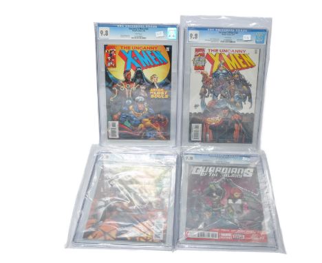 Graded Comic Books comprising of four issues to include; 1) Uncanny X-Men #383 - Marvel Comics 8/00 -Chris Claremont story-Ad