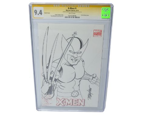 Graded Comic Book Interest Comprising X-Men #1 Sketch Cover - Marvel Comics 9/10 - Signed &amp; Sketch by Mike Mayhew on 3/22
