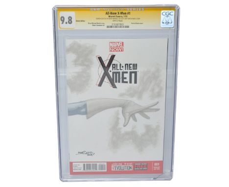 Graded Comic Book Interest Comprising All-New X-Men #1 Sketch Cover - Marvel Comics 1/13 - Signed &amp; Sketch by David Marqu