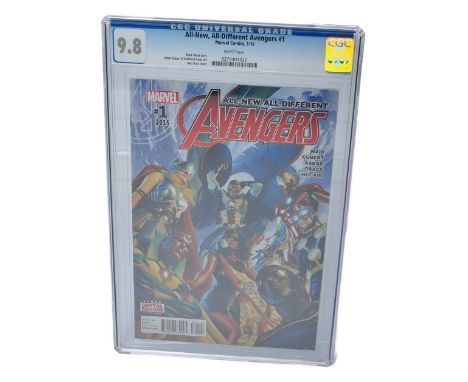 Graded Comic Book Comprising All-New, All-Different Avengers #1 - Marvel Comics 1/16 - Mark Waid story, Adam Kubert &amp; Mah