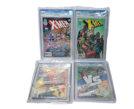 Graded Comic Books comprising of four issues to include; 1)Uncanny X-Men #445 - Marvel comics 8/04 - Chris Claremont story. A