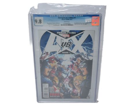 Graded Comic Book Comprising Avengers vs. X-Men #1 - Marvel Comics 6/12 - Aaron, Bendis, Brubaker, Hickman &amp; Fraction sto