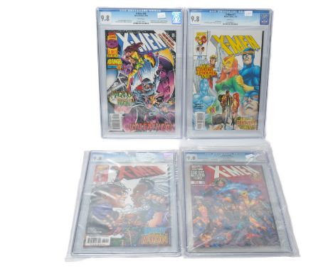 Graded Comic Books comprising of four issues to include; 1)X-Men #56 - Marvel Comics 9/96 - Scott Lobdell &amp; Mark Waid sto