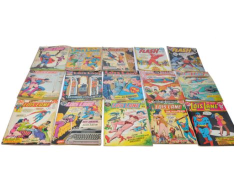 A group of 30 Vintage Comics to include; DC Comics Lois Lane, DC Comics Jimmy Olsen, Flash, plus others as shown. Signs of ag