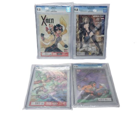 Graded Comic Books comprising of four issues to include; 1) X - Men #13 - Marvel Comics 6/14 - Brain Wood Story - Clay &amp; 