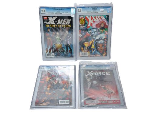 Graded Comic Books comprising of four issues to include; 1)X-Men: Deadly Genesis #4 - Marvel Comics 4/06 - Ed Brubaker Story.