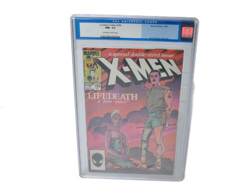 Graded Comic Book Interest Comprising Uncanny X-Men #186 - Marvel Comics 10/84 - A special Double-Sized Issue Life Death a lo