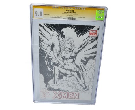 Graded Comic Book Interest Comprising X-Men #1 Sketch Cover - Marvel Comics 9/10 - Signed &amp; Sketched by Leo Matos on 9/28
