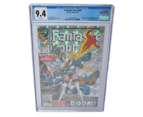 Graded Comic Book Interest Comprising Fantastic Four #375 - Marvel comics 4/93 - Tom Defalco Story, Paul Ryan &amp; Dan Bulan