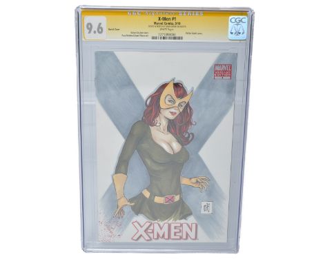 Graded Comic Book Interest Comprising X-Men #1 Sketch Cover - Marvel Comics 9/10 - Signed &amp; Sketch by Mike Krome on 9/28/