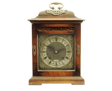 A reproduction bracket clock, in late 17th century style, the striking movement by Empire with a 6 inch dial, in a walnut ven