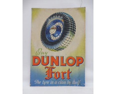 A good Dunlop forecourt pictorial showcard of bright colour, 20 x 29". 
