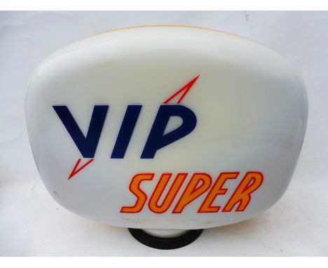 A VIP Super glass petrol pump globe by Hailware, in excellent condition.