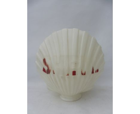 An early American fat Shell glass petrol pump globe, in good condition, lettering very faded.